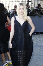 DAKOTA FANNING at Christian Dior Fashion Show in Paris