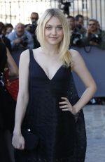 DAKOTA FANNING at Christian Dior Fashion Show in Paris