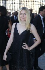 DAKOTA FANNING at Christian Dior Fashion Show in Paris