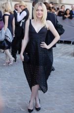 DAKOTA FANNING at Christian Dior Fashion Show in Paris