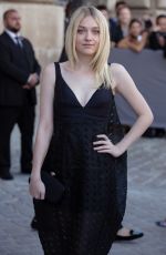 DAKOTA FANNING at Christian Dior Fashion Show in Paris