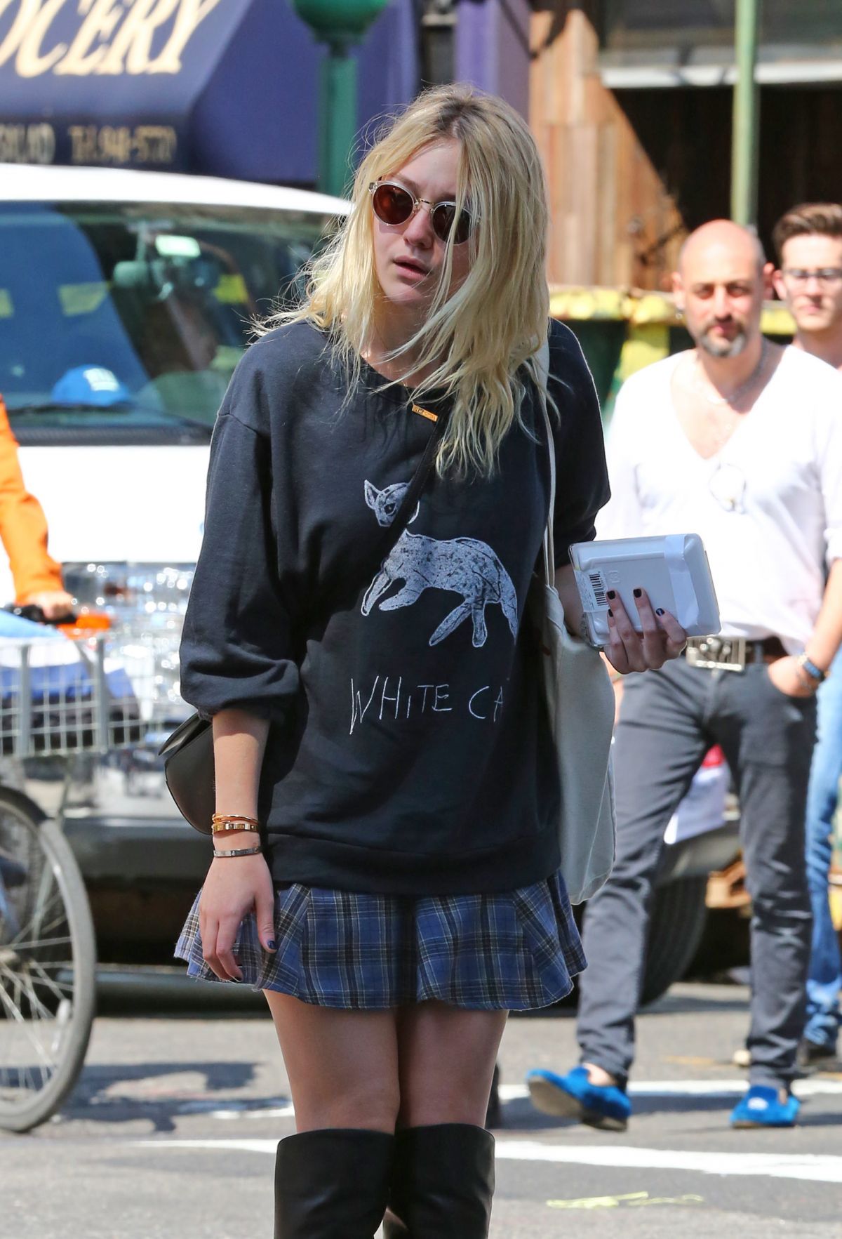 DAKOTA FANNING in Skirt Out and About in New York – HawtCelebs