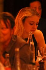 DAKOTA FANNING Out for Dinner in Paris