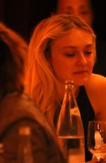 DAKOTA FANNING Out for Dinner in Paris