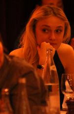 DAKOTA FANNING Out for Dinner in Paris
