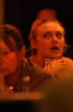 DAKOTA FANNING Out for Dinner in Paris