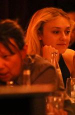 DAKOTA FANNING Out for Dinner in Paris