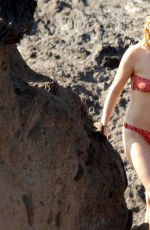 DAKOTA JOHNSON in Bikini at a Beach in Sicily