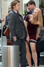 DEBORAH ANN WOLL on the Set of Daredevil in New York