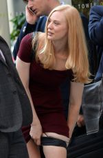 DEBORAH ANN WOLL on the Set of Daredevil in New York