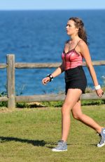 DEMI HARMAN on the Set of Home and Away at Palm Beach in Sydney