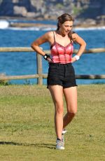 DEMI HARMAN on the Set of Home and Away at Palm Beach in Sydney