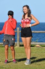 DEMI HARMAN on the Set of Home and Away at Palm Beach in Sydney
