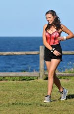 DEMI HARMAN on the Set of Home and Away at Palm Beach in Sydney