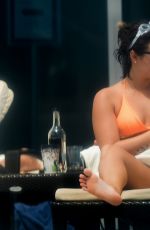 DEMI LOVATO in Bikini at a Pool in Miami