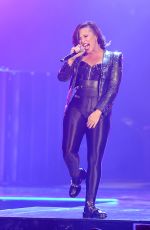 DEMI LOVATO in Spandex Performs at Neon Lights Tour in Miami