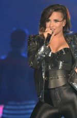 DEMI LOVATO in Spandex Performs at Neon Lights Tour in Miami