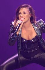 DEMI LOVATO in Spandex Performs at Neon Lights Tour in Miami