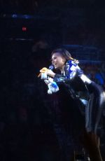 DEMI LOVATO in Spandex Performs at Neon Lights Tour in Miami