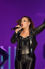 DEMI LOVATO in Spandex Performs at Neon Lights Tour in Miami