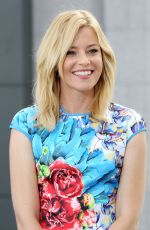 ELIZABETH BANKS on the Set of Extra in Los Angeles
