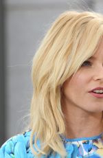 ELIZABETH BANKS on the Set of Extra in Los Angeles