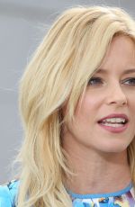 ELIZABETH BANKS on the Set of Extra in Los Angeles