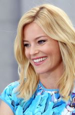ELIZABETH BANKS on the Set of Extra in Los Angeles