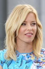 ELIZABETH BANKS on the Set of Extra in Los Angeles