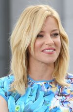 ELIZABETH BANKS on the Set of Extra in Los Angeles