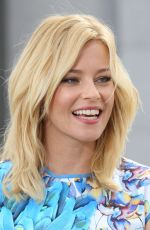 ELIZABETH BANKS on the Set of Extra in Los Angeles