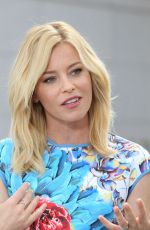 ELIZABETH BANKS on the Set of Extra in Los Angeles
