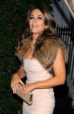 ELIZABETH HURLEY Heading to Woodside End of Summer Party