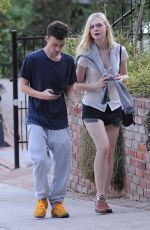 ELLE FANNING and Dylan Beck Out and About in Los Feliz