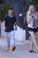 ELLE FANNING and Dylan Beck Out and About in Los Feliz