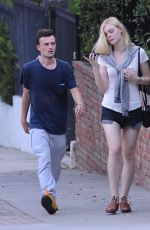 ELLE FANNING and Dylan Beck Out and About in Los Feliz