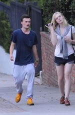 ELLE FANNING and Dylan Beck Out and About in Los Feliz