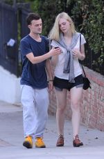 ELLE FANNING and Dylan Beck Out and About in Los Feliz