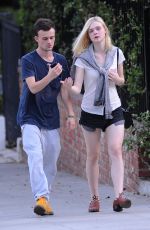 ELLE FANNING and Dylan Beck Out and About in Los Feliz