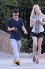 ELLE FANNING and Dylan Beck Out and About in Los Feliz