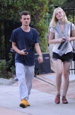 ELLE FANNING and Dylan Beck Out and About in Los Feliz