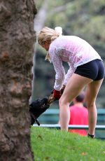 ELLIE GOULDING Working Out at a Park in London