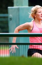 ELLIE GOULDING Working Out at a Park in London