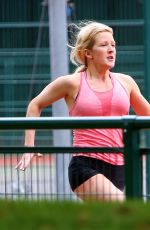 ELLIE GOULDING Working Out at a Park in London