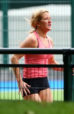 ELLIE GOULDING Working Out at a Park in London