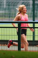 ELLIE GOULDING Working Out at a Park in London