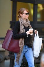 EMMA STONE in Jeans Out and About in New York