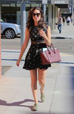 EMMY ROSSUM in Short Dress Out in Beverly Hills 2409