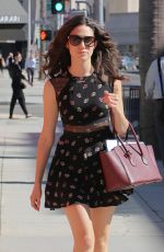 EMMY ROSSUM in Short Dress Out in Beverly Hills 2409