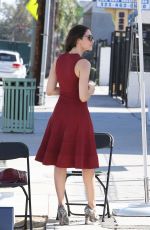 EMMY ROSSUM Leaves a Birthday Party at Milk Studios in Hollywood